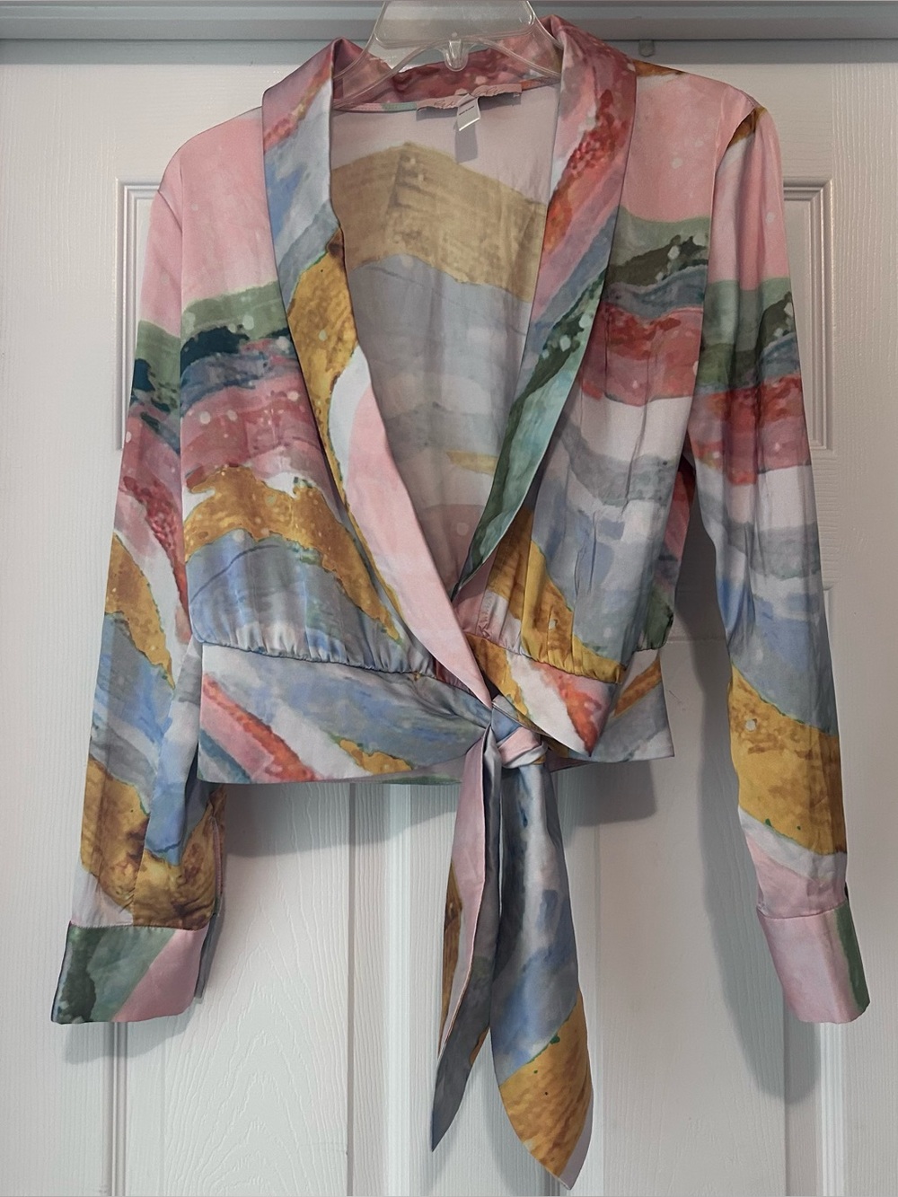 Hutch EUC Women’s Size XS Shyla Jacket Pastel Lightweight Button Tie Closure